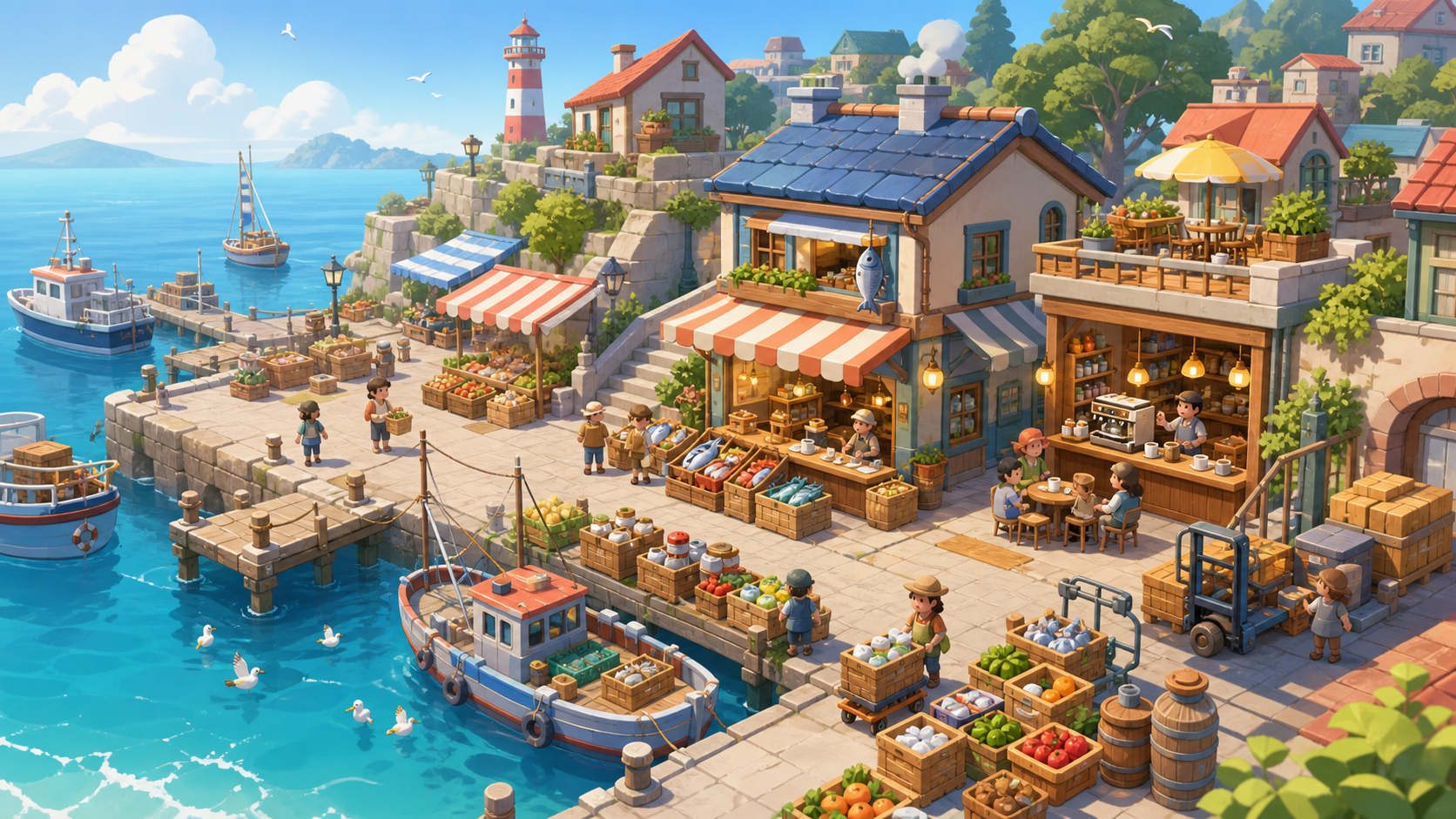 海湾小铺游戏概念图